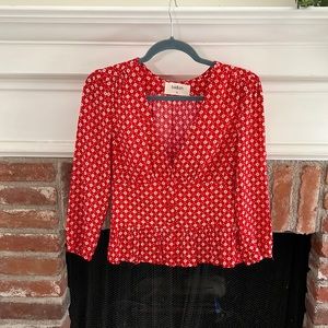 Ba&sh red blouse, size 0